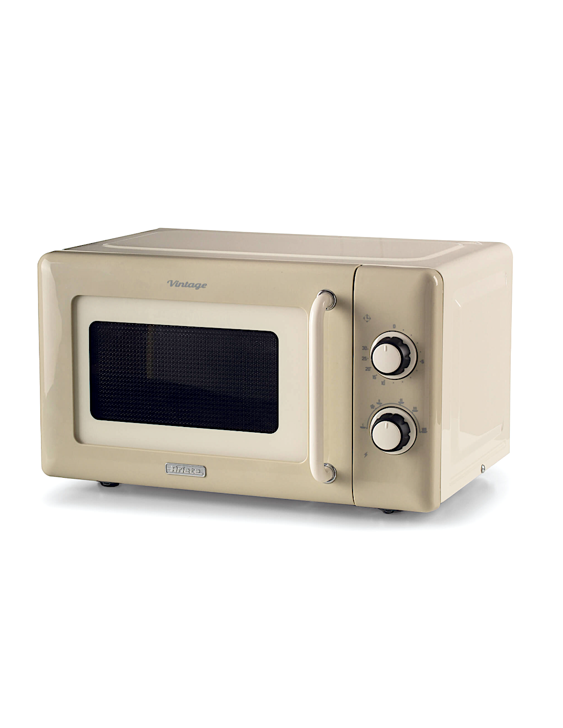 Ariete 3960 Forno a Microonde Vintage, 800W, 20 Litri, 6 Livelli, Timer 30 Min, Beige