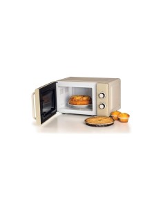Ariete 3960 Forno a Microonde Vintage, 800W, 20 Litri, 6 Livelli, Timer 30 Min, Beige
