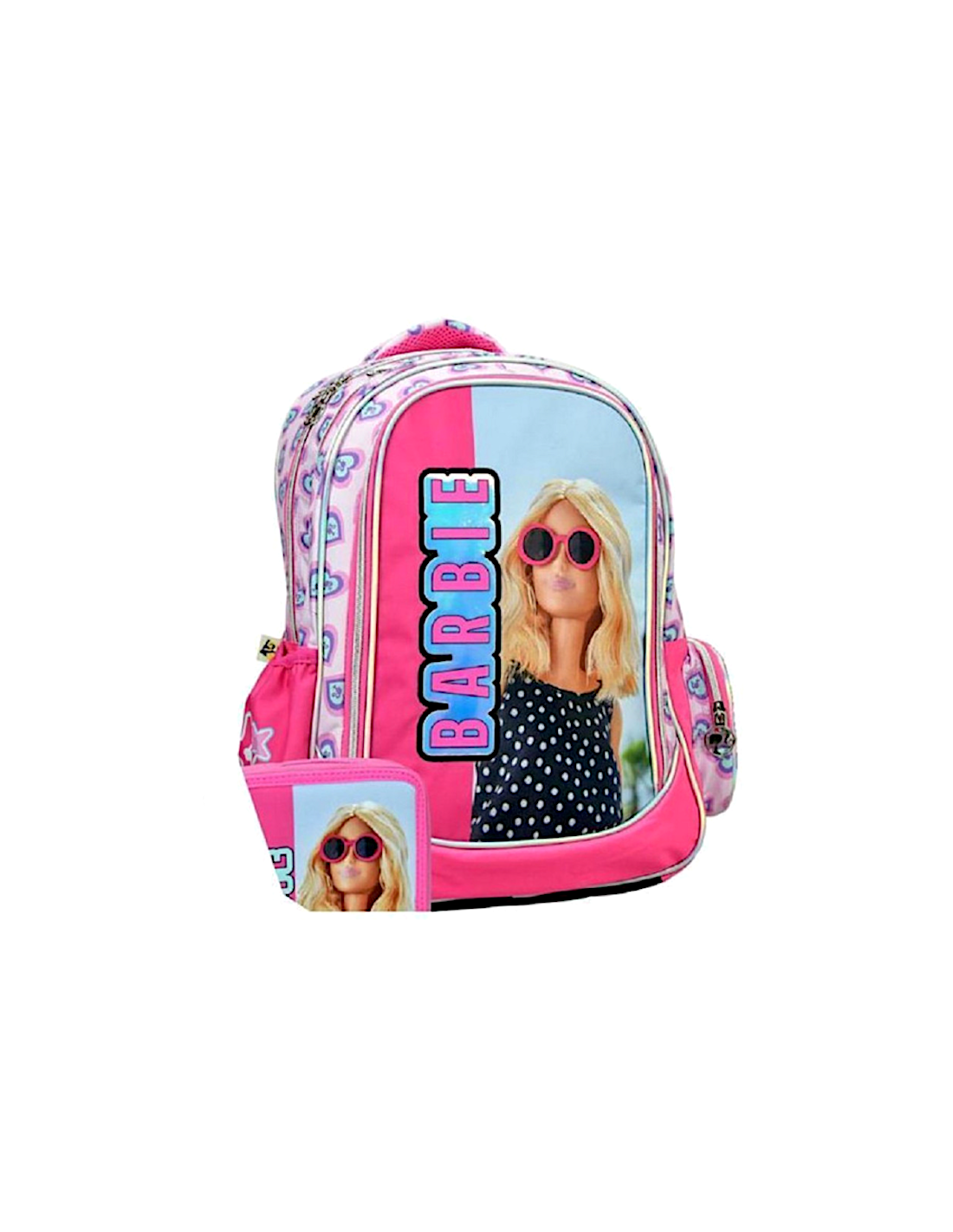 ZAINO GRANDE CON 3 CERNIERE DI BARBIE 349-86031 PER SCUOLA, BAMBINA