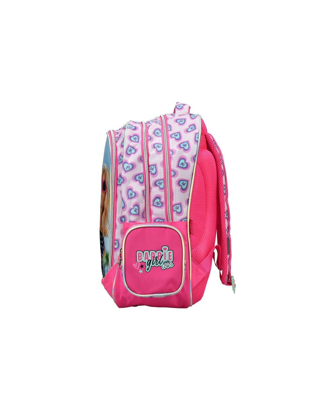 ZAINO GRANDE CON 3 CERNIERE DI BARBIE 349-86031 PER SCUOLA, BAMBINA
