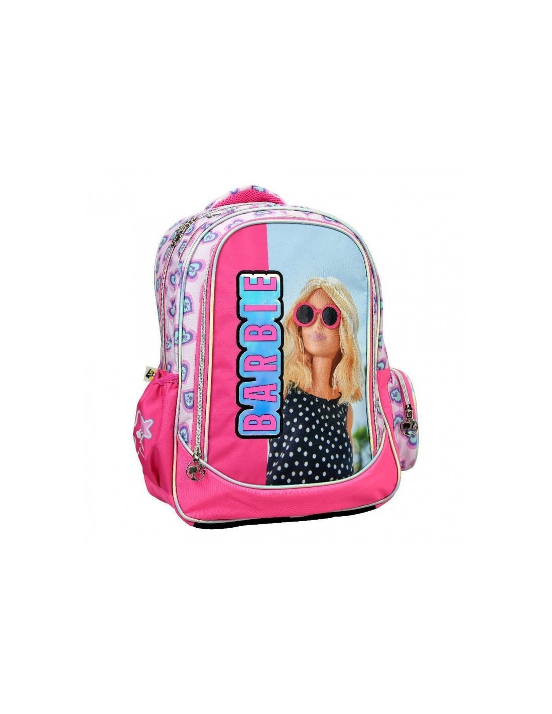 ZAINO GRANDE CON 3 CERNIERE DI BARBIE 349-86031 PER SCUOLA, BAMBINA