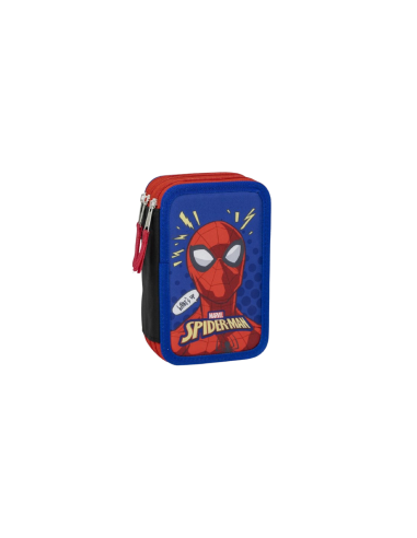 ASTUCCIO SPIDERMAN CON COLORI INCLUSI, MULTISCOMPARTI, 3 ZIP 2700001257