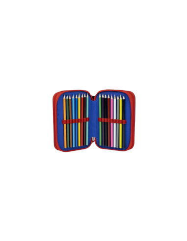 ASTUCCIO SPIDERMAN CON COLORI INCLUSI, MULTISCOMPARTI, 3 ZIP 2700001257