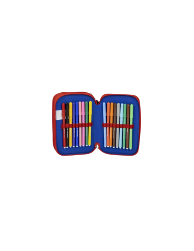 ASTUCCIO SPIDERMAN CON COLORI INCLUSI, MULTISCOMPARTI, 3 ZIP 2700001257