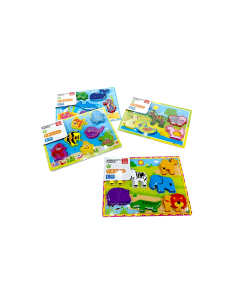 PUZZLE IN LEGNO CON ANIMALI MODELLI ASSORTITI 300678