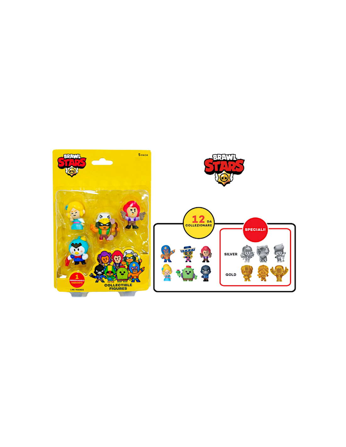 BRAWL STARS BRS17499 SET 5 PERSONAGGI ASSORTITO