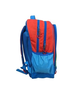 ZAINO GRANDE SUPERMARIO, 45X31X15 CM, 2 SCOMPARTI, TASCHE ZIP, TASCHE LATERALI, SCUOLA, BAMBINI