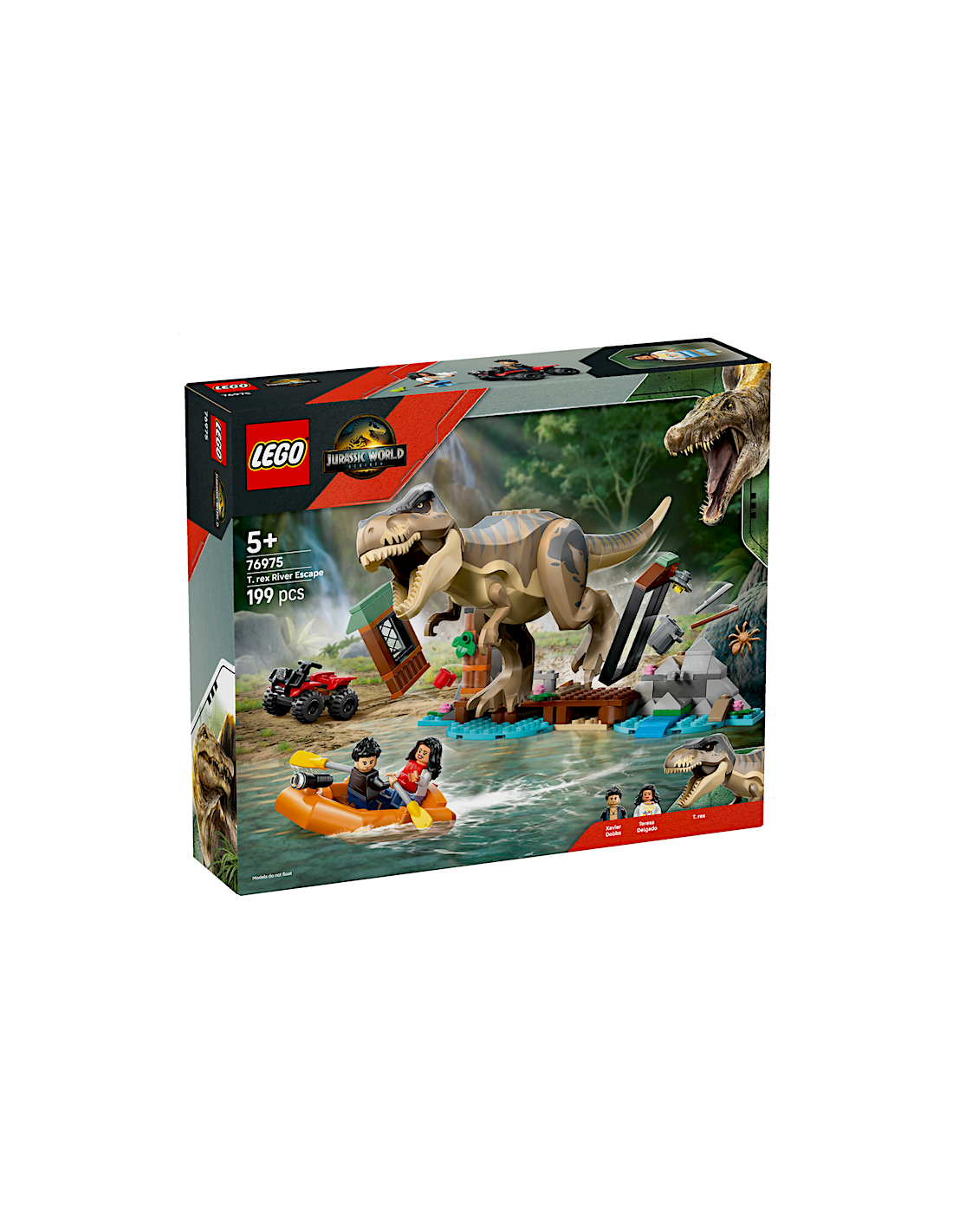 LEGO JURASSIC WORLD 76975 FUGA SUL FIUME DAL T-REX DINOSAURO A GIOCATTOLO +5 ANNI