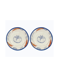 Set 2, Piatti Fondi, Ocean Life, Melamina, Diametro 19 cm