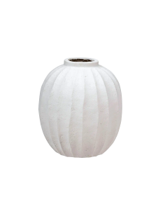 Vaso a sfera Amia, Magnesio Bianco, Alto 44,5 cm, Diametro 39,5 cm