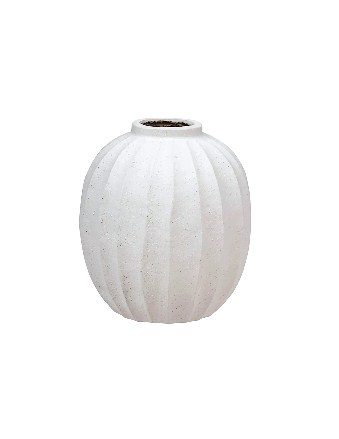 Vaso a sfera Amia, Magnesio Bianco, Alto 44,5 cm, Diametro 39,5 cm