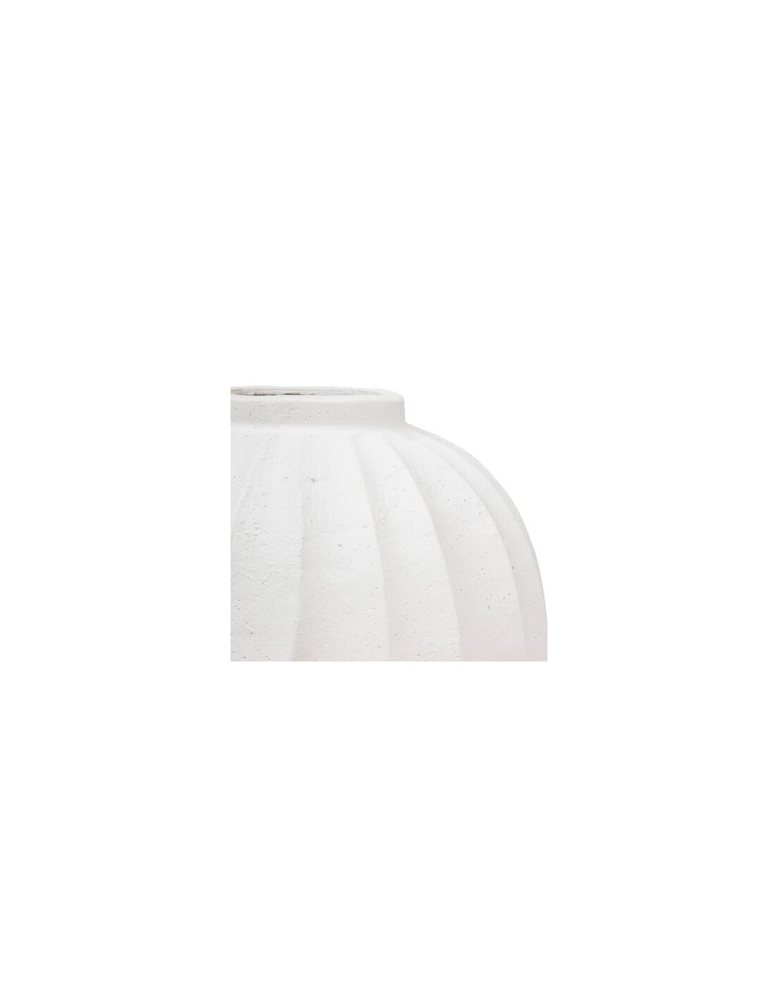 Vaso a sfera Amia, Magnesio Bianco, Alto 44,5 cm, Diametro 39,5 cm