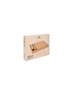 Gioco di Tris Jehan, Legno Naturale, Marrone, 40 x 30 x 4 cm