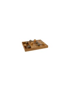 Gioco di Tris Jehan, Legno Naturale, Marrone, 40 x 30 x 4 cm