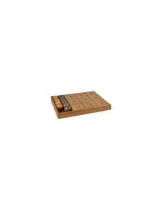 Gioco di Tris Jehan, Legno Naturale, Marrone, 40 x 30 x 4 cm