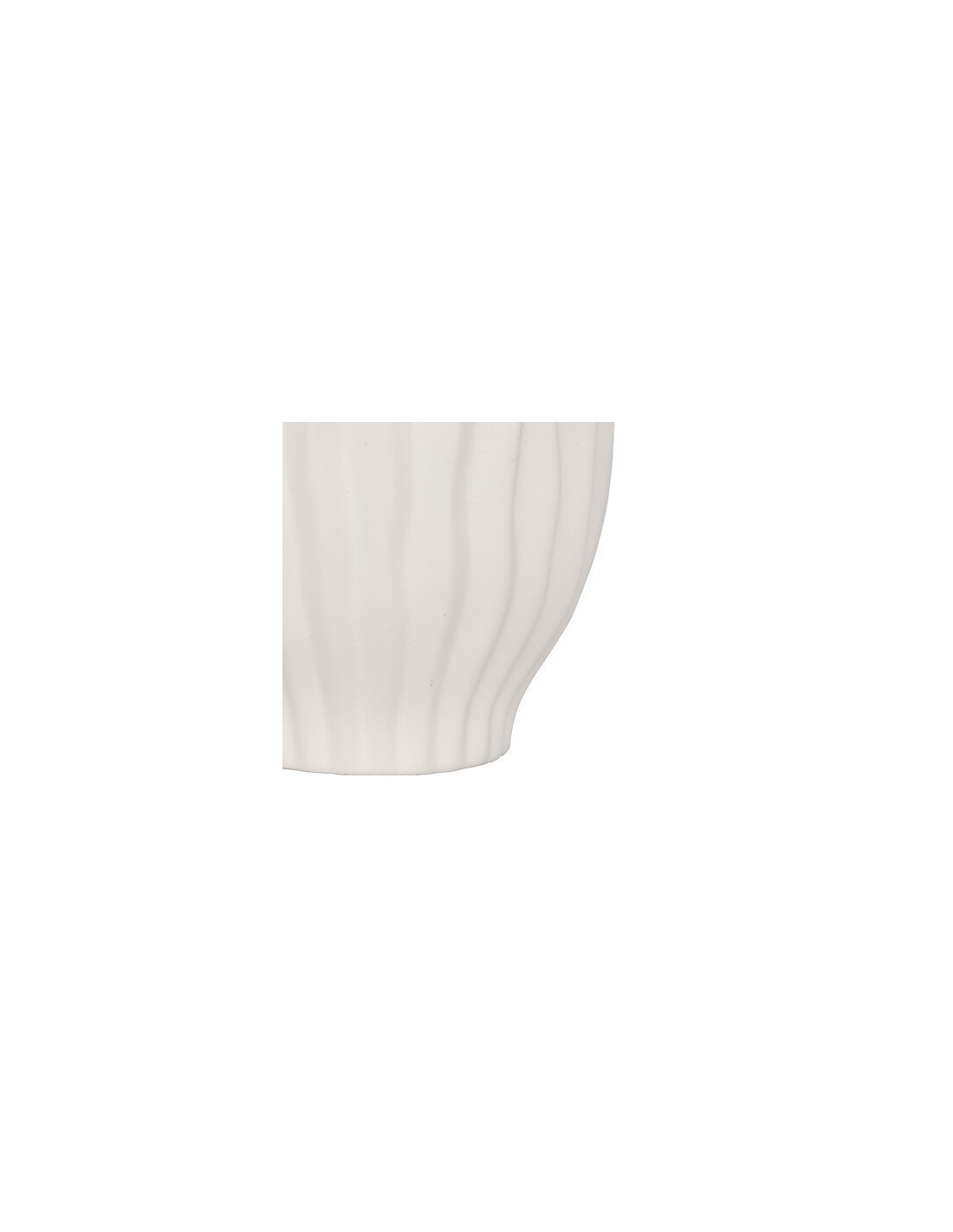 Vaso Fernan, Ceramica Bianca, Alto 22 cm, Diametro 15 cm
