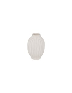 Vaso Fernan, Ceramica Bianca, Alto 22 cm, Diametro 15 cm