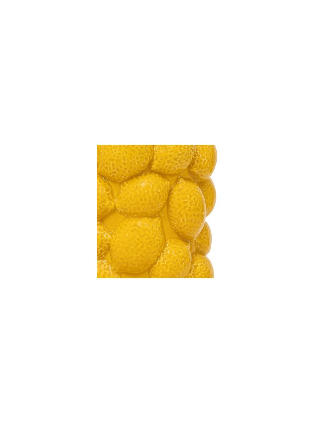 Vaso Citrons, Yucatan, Ceramica Gialla, Alto 18 cm, Diametro 14 cm