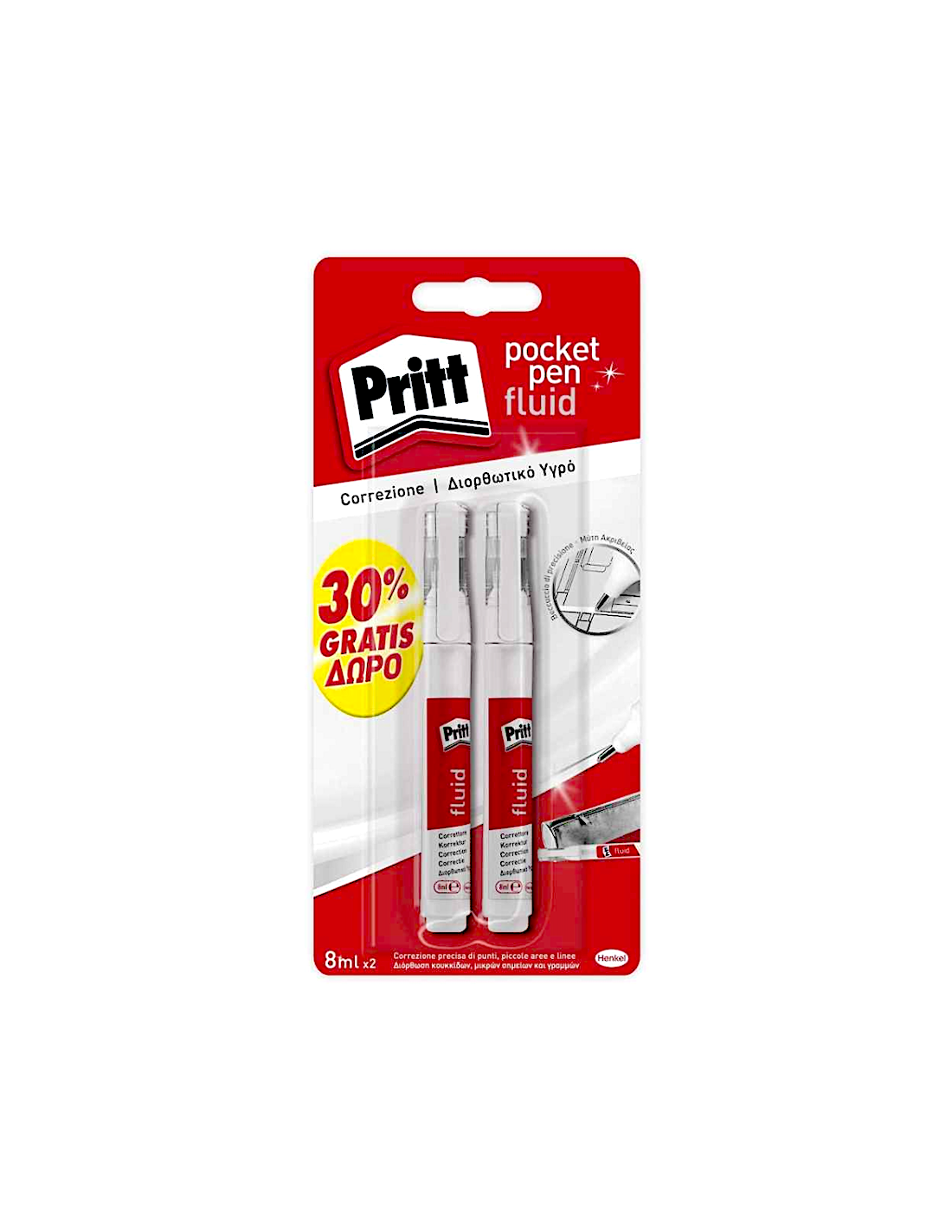 CORRETTORI A PENNA PRITT BLISTER 2 PEZZI