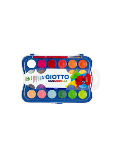 Giotto Acquerelli – 24 Colori Ø 30 mm con Pennello Incluso
