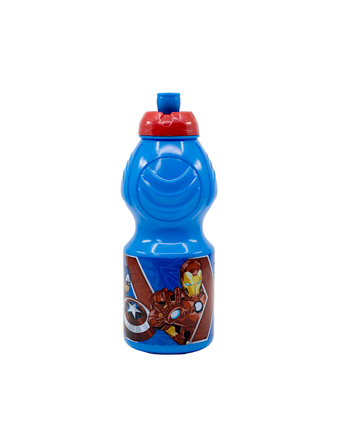 BORRACCIA IN PLASTICA SPORTIVA 400MLAVENGERS, SUPEREROI, CM. 18x6, 5 PER SCUOLA, BAMBINI