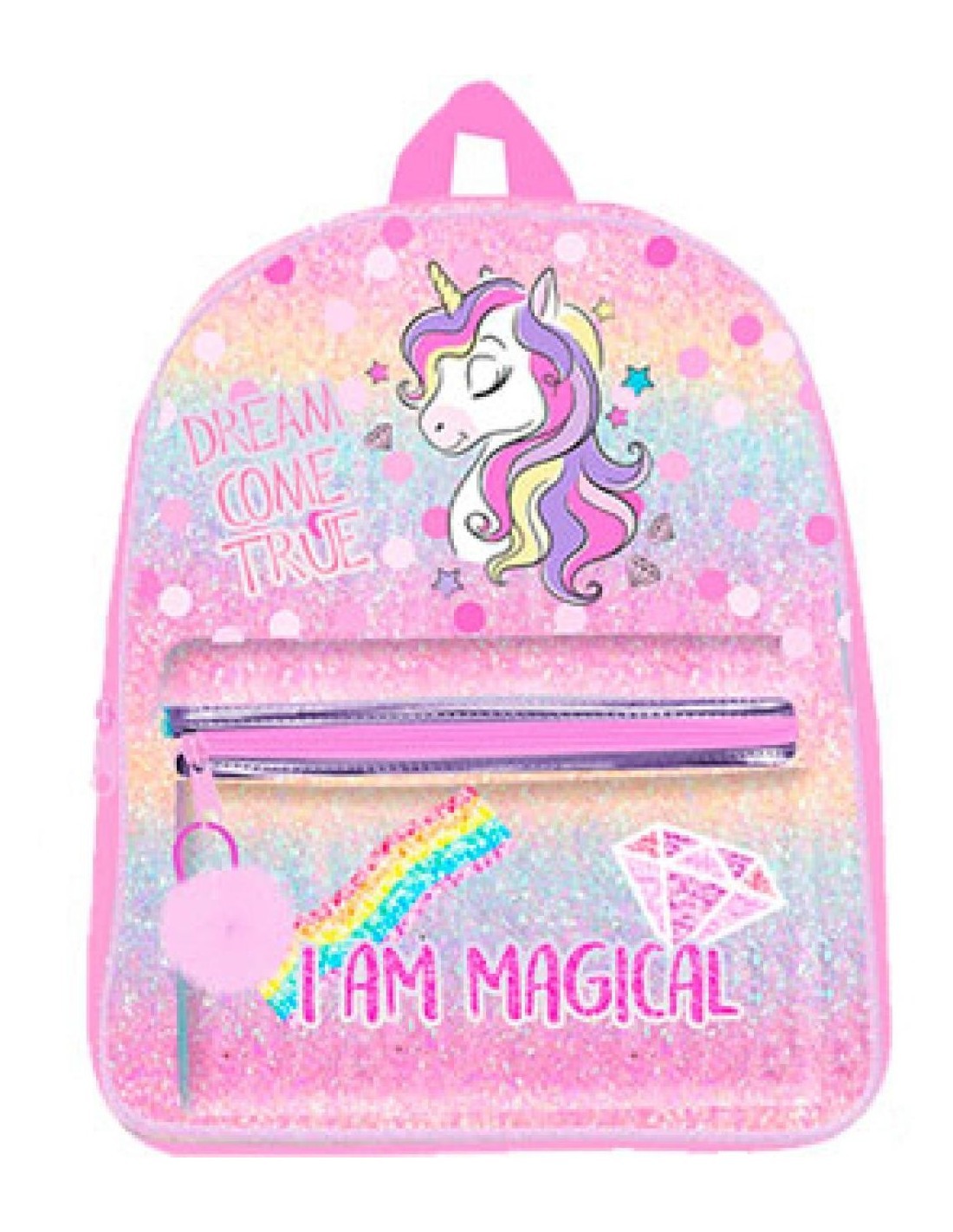 ZAINO ASILO PLAYTOY GLITTER ASSORTITO, BAMBINI, SCUOLA