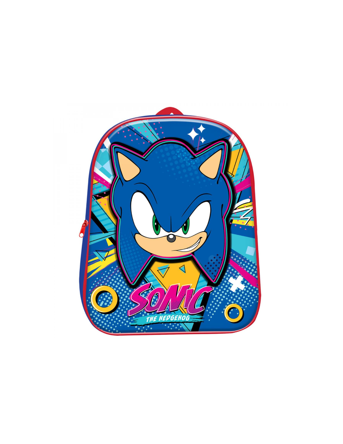 ZAINO SONIC  ASILO 3D CON CHIUSURA ZIP PER BAMBINI
