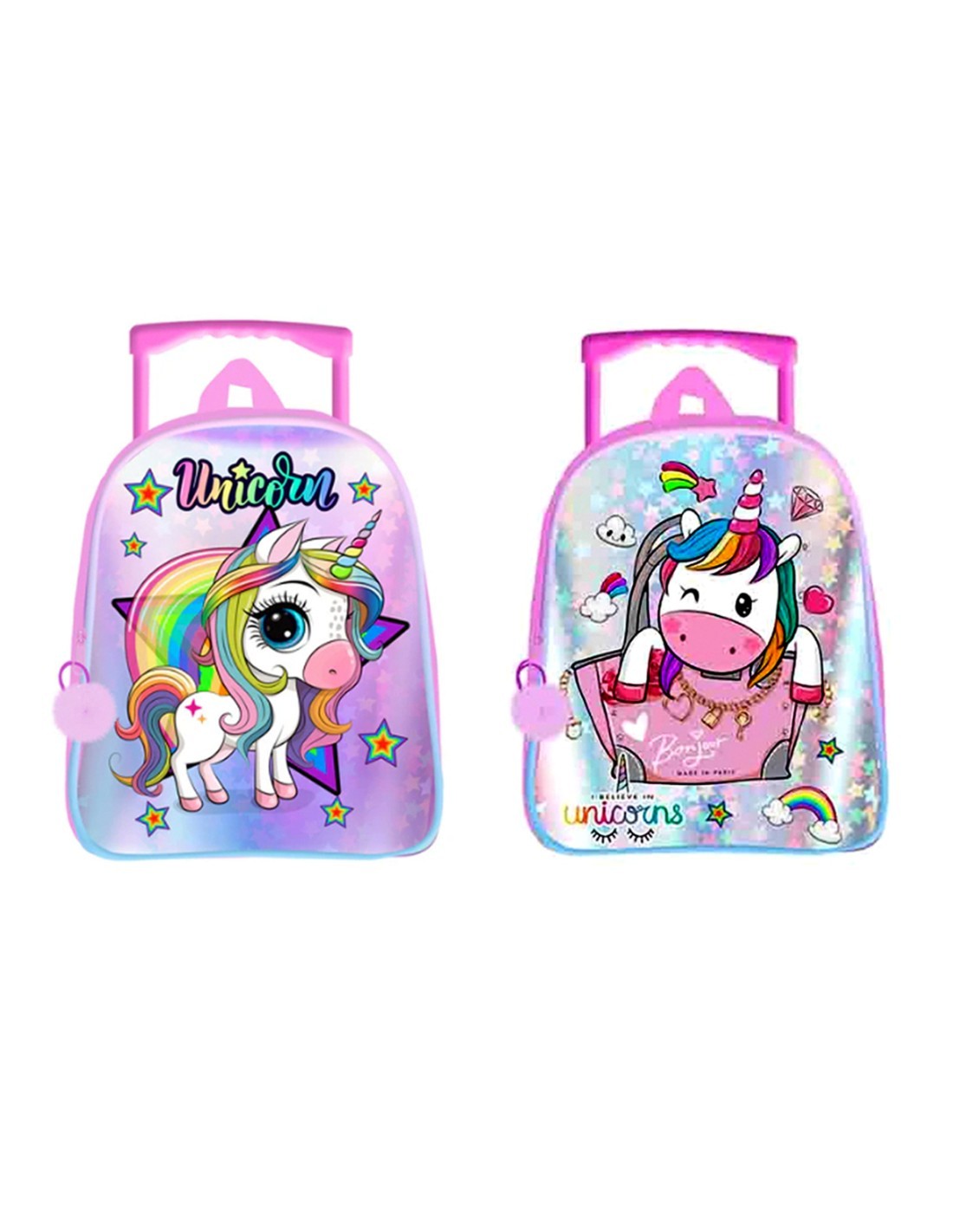 TROLLEY ASILO PLAYTOY UNICORN ASSORTITO CON RUOTE E MANIGLIA REGOLABILE