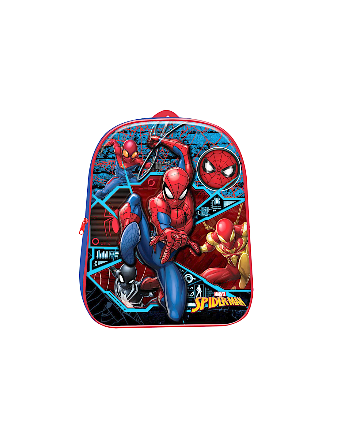 ZAINO SPIDERMAN ASILO 3D CON CHIUSURA ZIP, PER BAMBINI