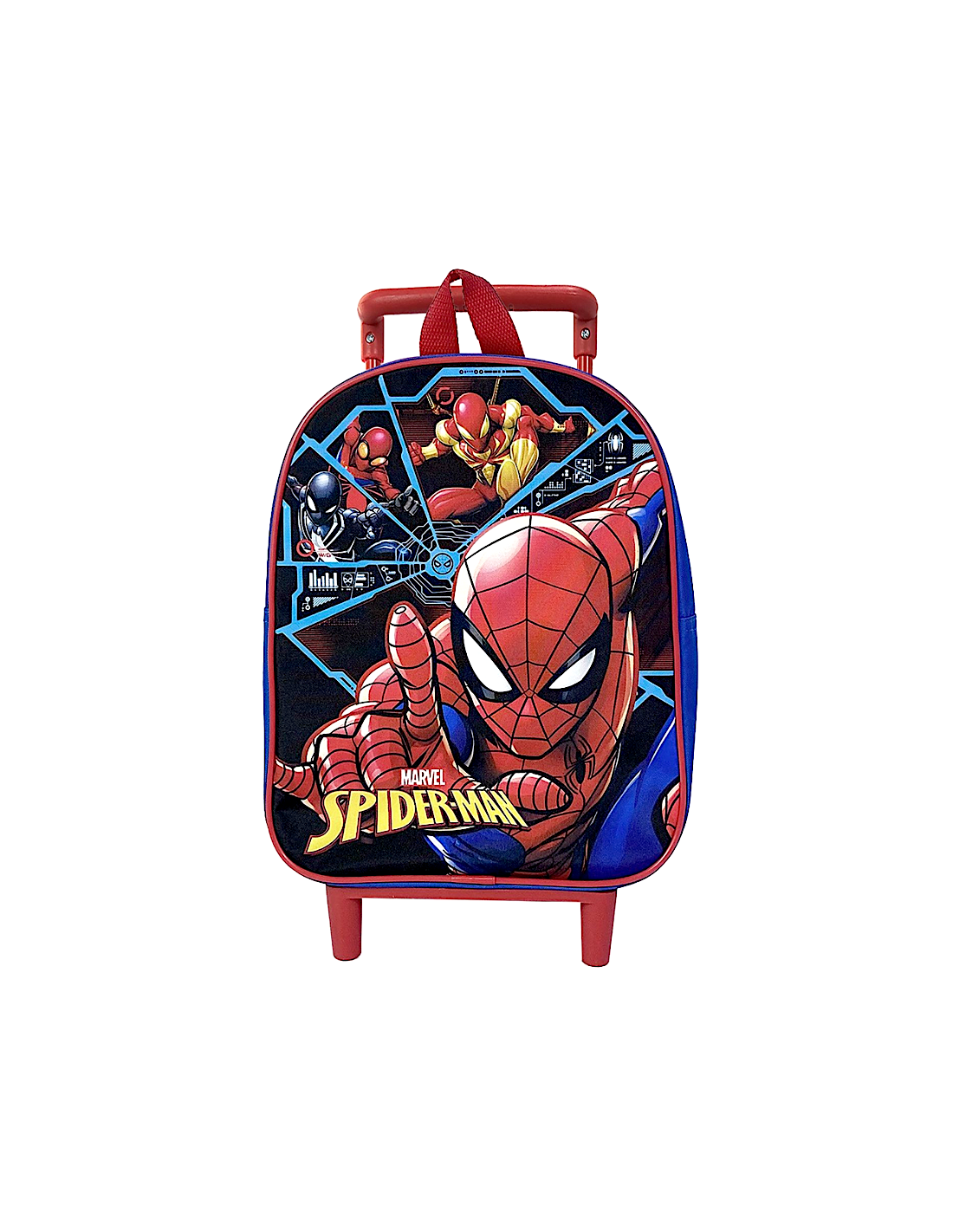 TROLLEY SPIDERMAN ASILO PREMIUM CON RUOTE E MANIGLIA REGOLABILE, PER BAMBINI