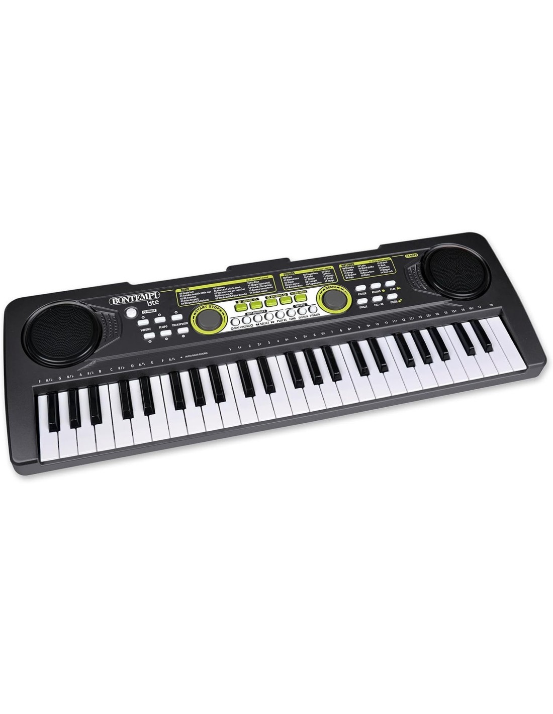 Tastiera Digitale Bontempi 49 Tasti con Funzioni Didattiche, USB e 100 Suoni