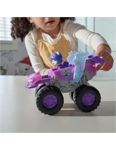 PAW Patrol Rescue Wheels Monster Truck di Roxi con Ariete Trasformabile e Personaggio