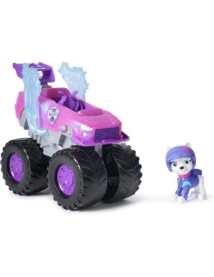 PAW Patrol Rescue Wheels Monster Truck di Roxi con Ariete Trasformabile e Personaggio
