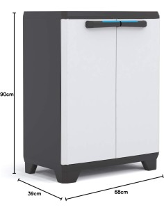 Armadio Keter Linear Low con 1 Ripiano Regolabile 68×39×90 cm – Resina Anti-Intemperie