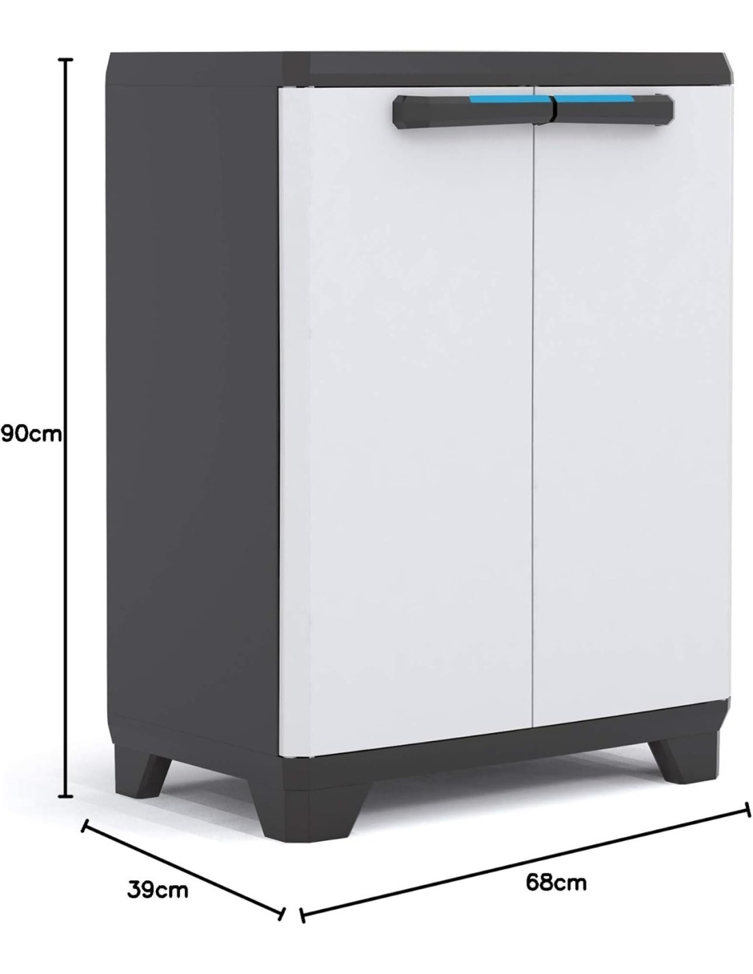 Armadio Keter Linear Low con 1 Ripiano Regolabile 68×39×90 cm – Resina Anti-Intemperie