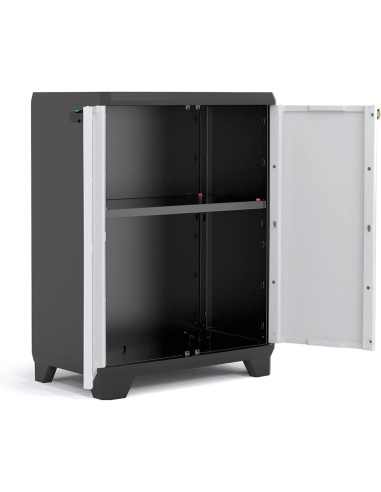 Armadio Keter Linear Low con 1 Ripiano Regolabile 68×39×90 cm – Resina Anti-Intemperie