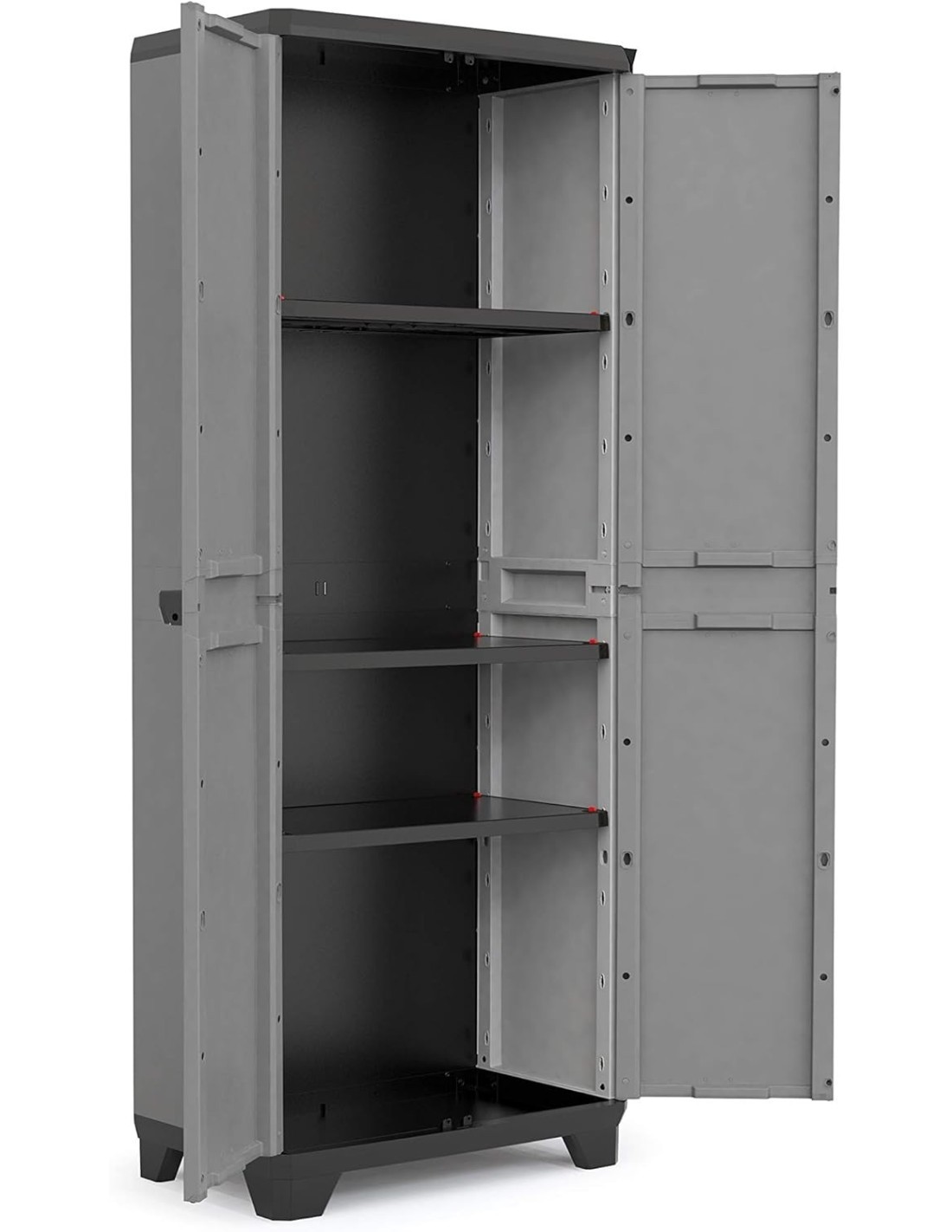Armadio Alto Keter Stilo 3 Ripiani – 68x39x173 cm, in Resina, da Interno ed Esterno