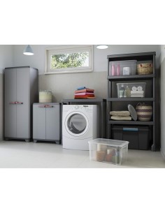 Armadio Alto Keter Stilo 3 Ripiani – 68x39x173 cm, in Resina, da Interno ed Esterno