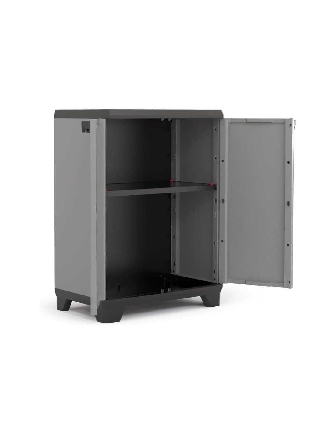 Keter Stilo Basso Armadio da Esterno 1 Ripiano Regolabile 68×39×90 cm – Resina Anti-UV, Impugnature Soft-Touch