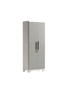 Armadio Alto Keter Stilo 68×39×173 cm in Resina con 3 Ripiani Regolabili e Maniglie Soft-Touch