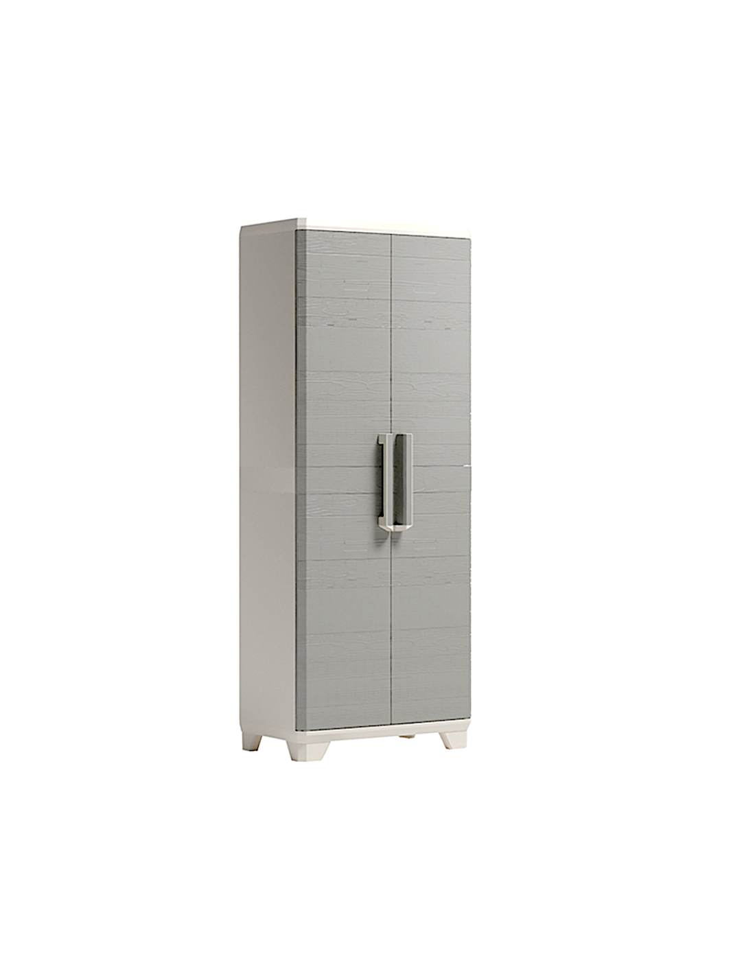 Armadio Alto Keter Stilo 68×39×173 cm in Resina con 3 Ripiani Regolabili e Maniglie Soft-Touch