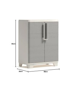 Armadio Alto Keter Stilo XL 68×39×182 cm in Resina con 4 Ripiani Regolabili e Maniglie Soft-Touch