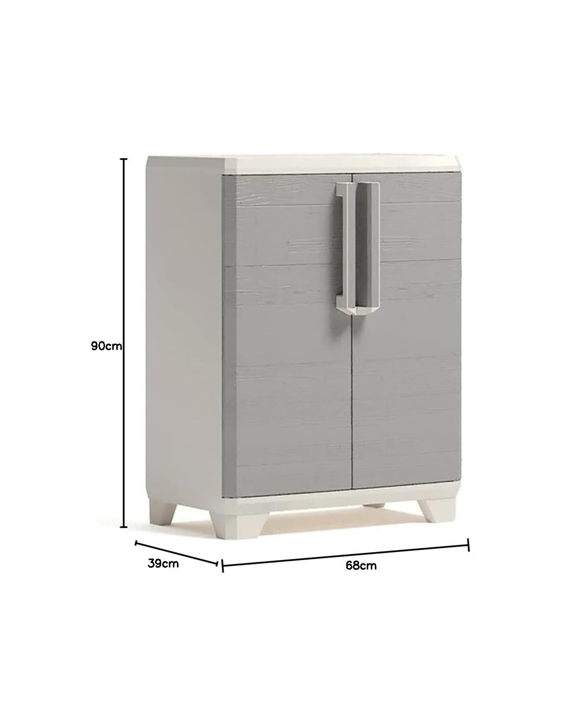 Armadio Alto Keter Stilo XL 68×39×182 cm in Resina con 4 Ripiani Regolabili e Maniglie Soft-Touch