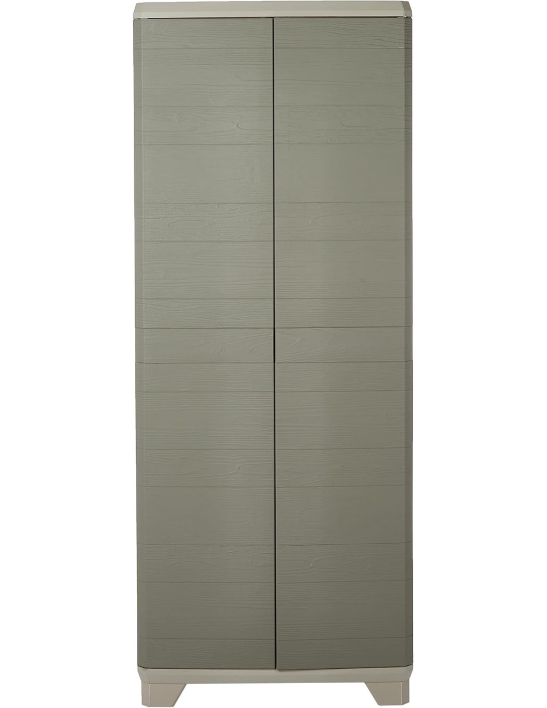 Armadio Basso Keter Stilo 68×39×97 cm in Resina con 2 Ripiani Regolabili e Chiusura Lucchettabile