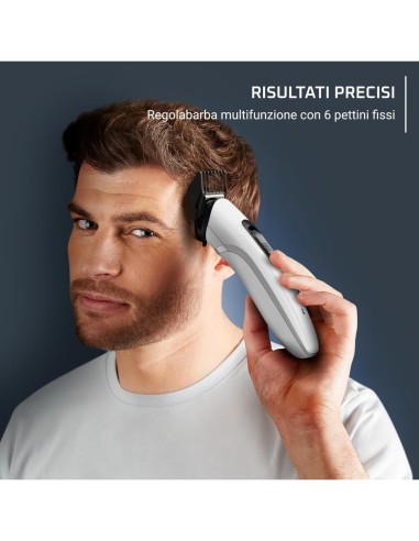 Rowenta Trim & Style 8 in 1 Regolabarba Multifunzione Uomo