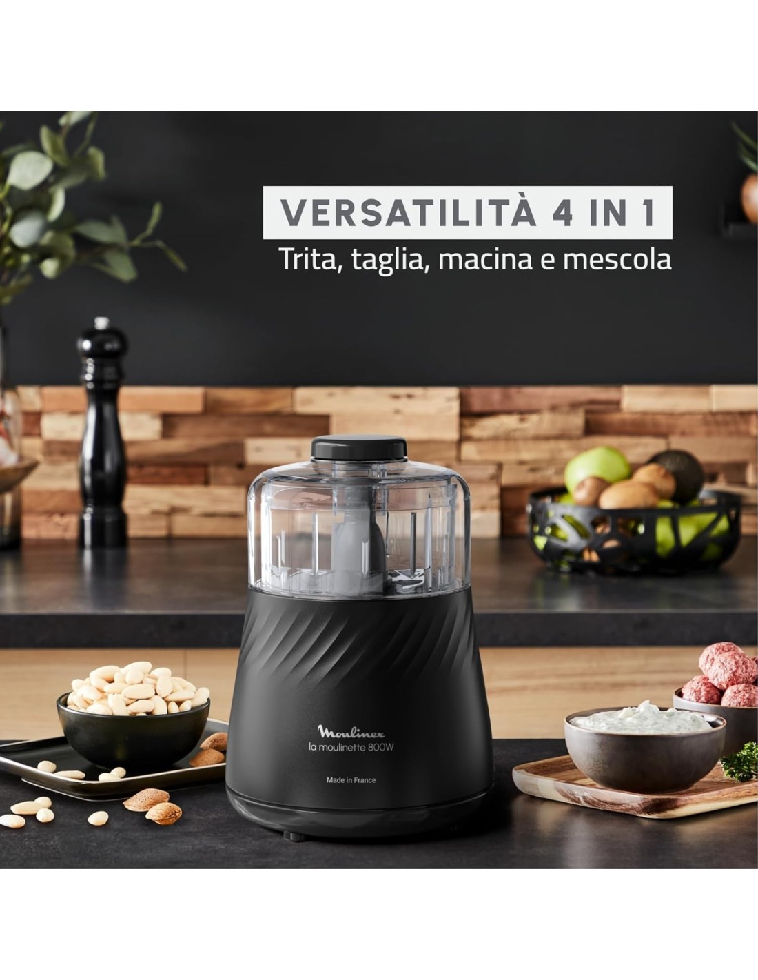 Moulinex La Moulinette Eco Respect DP7108 tritatutto 4-in-1 800W ciotola 500ml