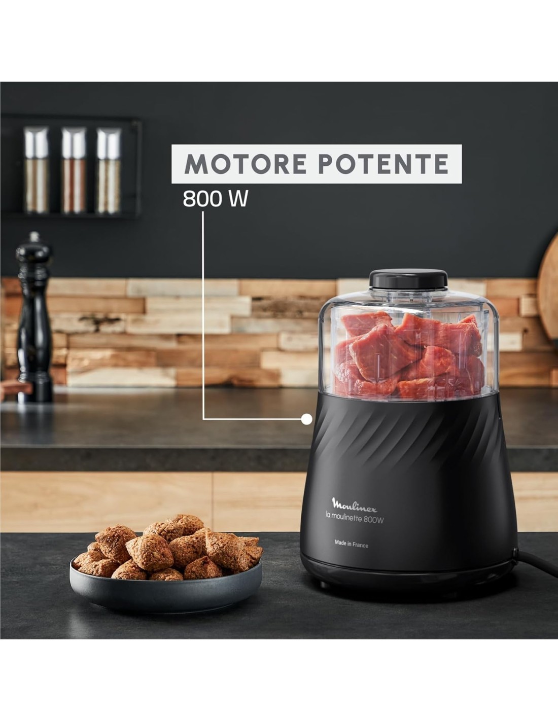 Moulinex La Moulinette Eco Respect DP7108 tritatutto 4-in-1 800W ciotola 500ml