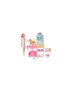 BARBIE VETERINARIA MATTEL JFX93 PLAYSET E PASTA MODELLABILE