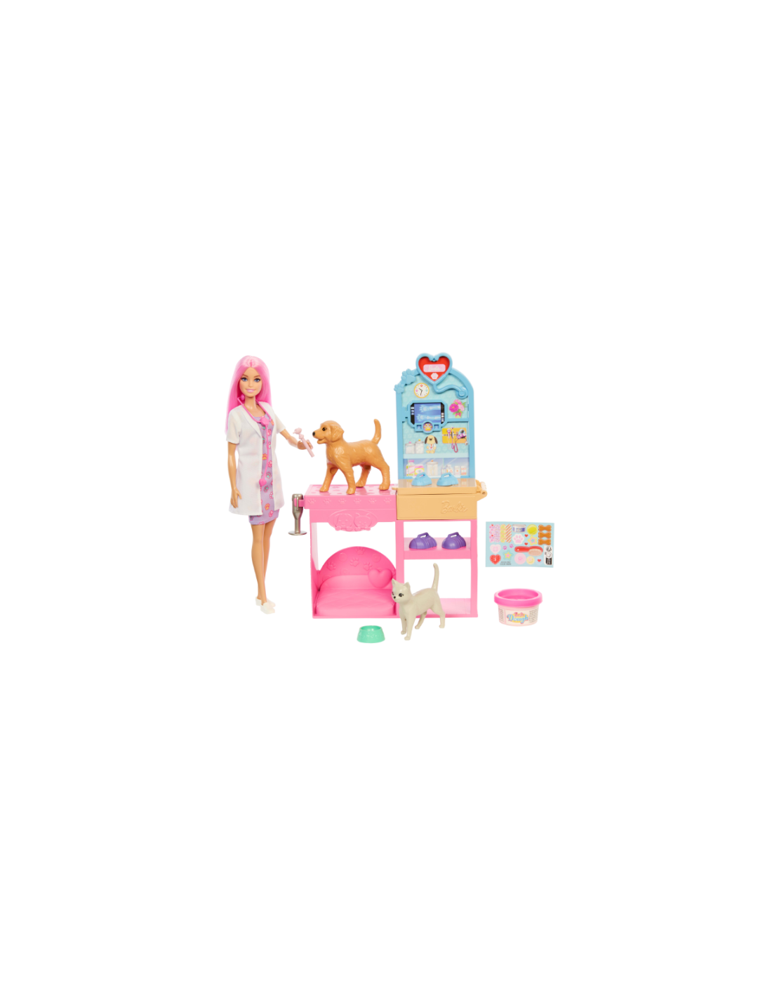 BARBIE VETERINARIA MATTEL JFX93 PLAYSET E PASTA MODELLABILE