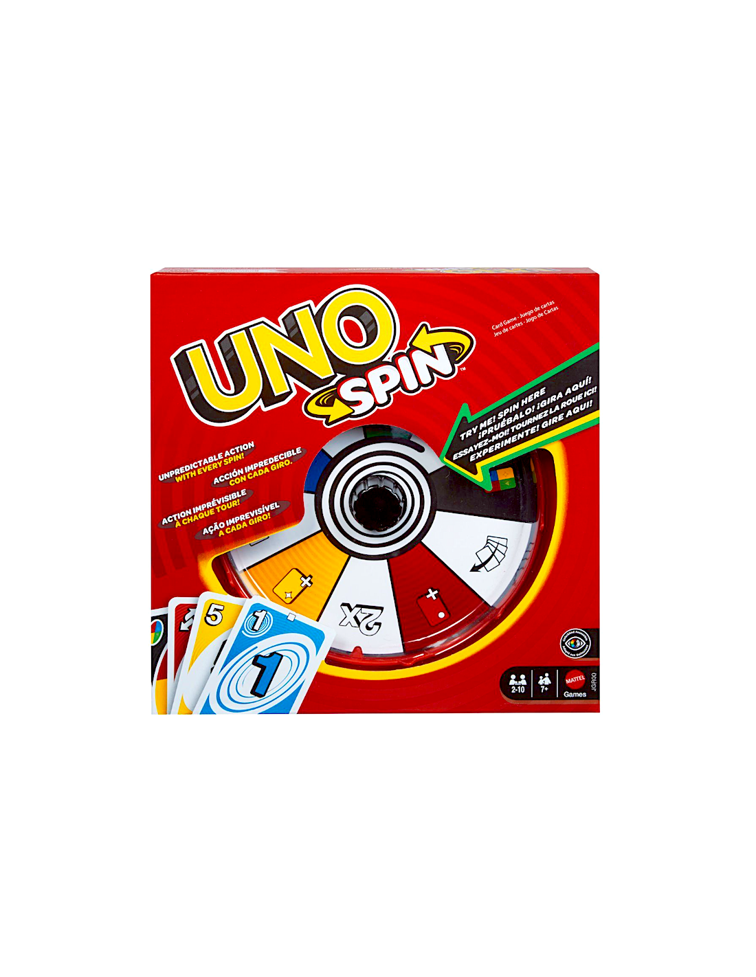 UNO Spin – Gioco di Carte con Ruota a Giro per 2‑10 Giocatori, Età 7+